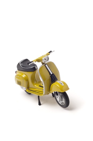 Italian vintage scooter isolated on whiteの写真素材