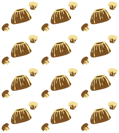 Pattern of cupcakes with icingのイラスト素材