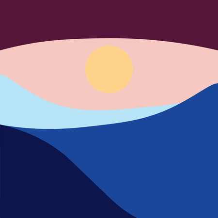 abstract sunsetのイラスト素材