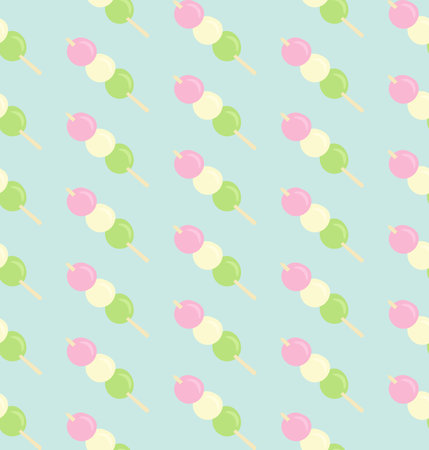 Dango dessert patternのイラスト素材