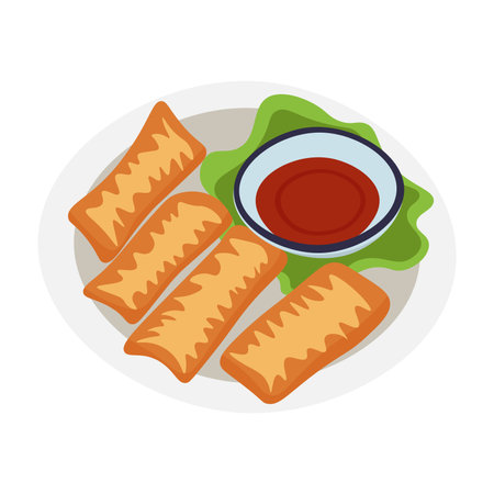 spring rollsのイラスト素材