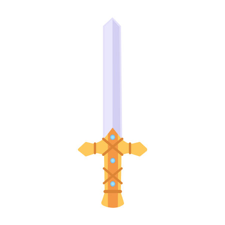 Sword with golden handleのイラスト素材