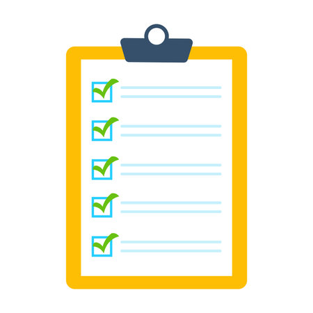 Checklist with green checkmarksのイラスト素材