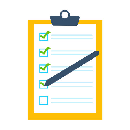 checklist concept. Questionnaire, survey, clipboard, task listのイラスト素材