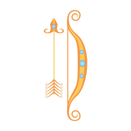 golden bow and arrowのイラスト素材