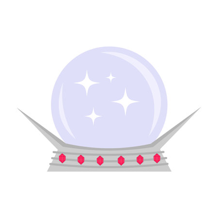 Magic ball with silver standのイラスト素材