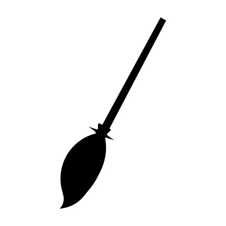 broom silhouetteのイラスト素材