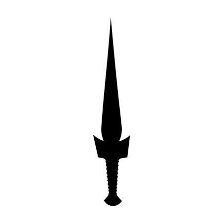 Dagger silhouetteのイラスト素材