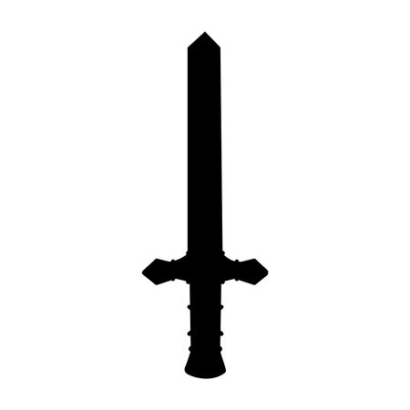 sword silhouetteのイラスト素材
