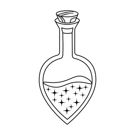 Potion bottle coloring pageのイラスト素材