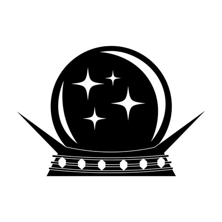 Glyph magic ball vector illustrationのイラスト素材