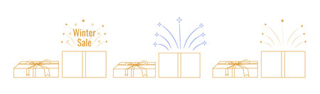 gift box icons set