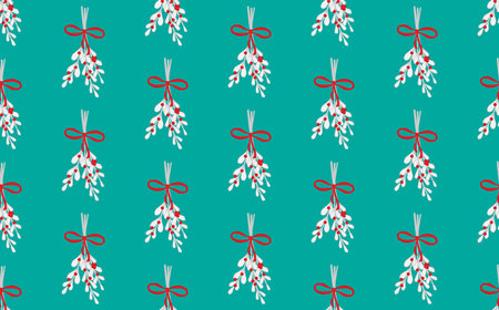 Mistletoe patternのイラスト素材
