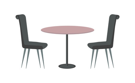 Table and chairs for restaurants and cafes. interior itemsのイラスト素材