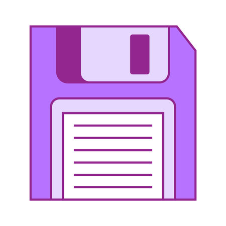 Floppy disk icon y2k style. Old computer aesthetic. Vector illustrationのイラスト素材