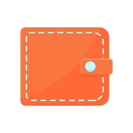 Wallet icon. Leather wallet isolated on white background. Vector illustrationのイラスト素材