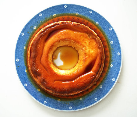 dessert on a plateの写真素材