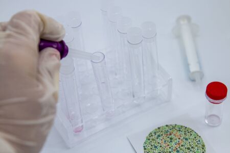 Pharmaceutical medical test for vaccineの写真素材
