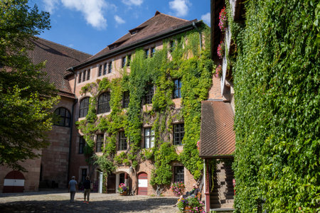 Majestic Kaiserburg NÃ¼rnberg in Germany, featuring 11th-century castles, royal palace, gardens, Sinwellturm tower, and panoramic city views, perfect for travel and history content.の写真素材