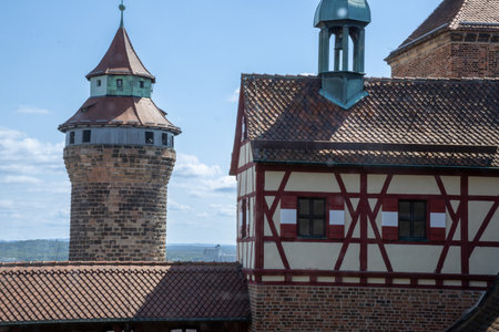 Majestic Kaiserburg NÃ¼rnberg in Germany, featuring 11th-century castles, royal palace, gardens, Sinwellturm tower, and panoramic city views, perfect for travel and history content.の写真素材