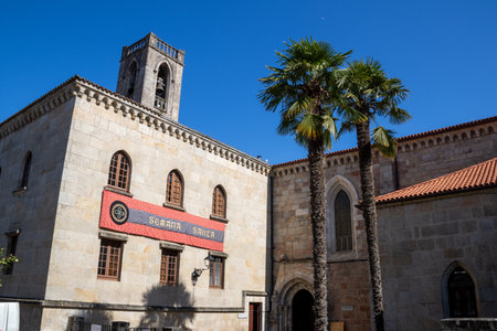 Medieval church of San Francisco in Betanzos, Spain. Beautiful Galician landmark with historical...
