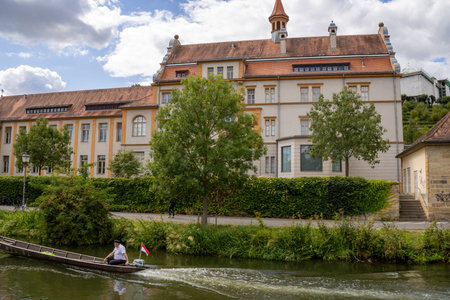 Stadtarchiv Bamberg in Bamberg, Bavaria, Germany, historic municipal archive building preserving regional history, located within the UNESCO old town and surrounded by traditionalの写真素材