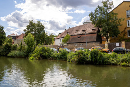 Historic old town of Bamberg, Bavaria, Germany, UNESCO World Heritage city with medieval streets, baroque buildings, river scenery and iconic European travel destination atmosphereの写真素材