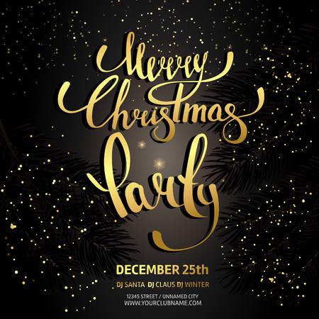 Christmas party brochure, illustrationのイラスト素材