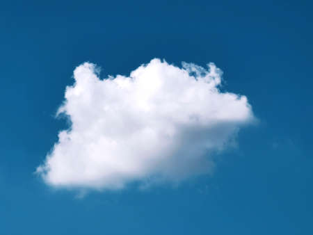Blue sky with fluffy white cloud