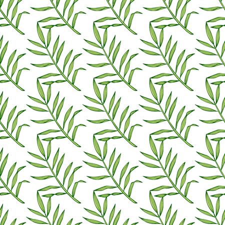 Tropical flowers, palm leaves, jungle plants, orchid, bird of paradise flower, pink seamless vector floral pattern background, exotic botanical wallpaper, vintage boho style.のイラスト素材