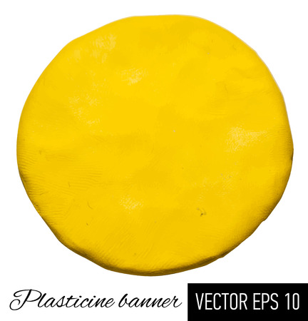 Vector illustration of plasticine banner.のイラスト素材