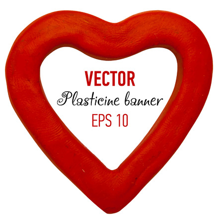 Vector illustration of plasticine banner.のイラスト素材