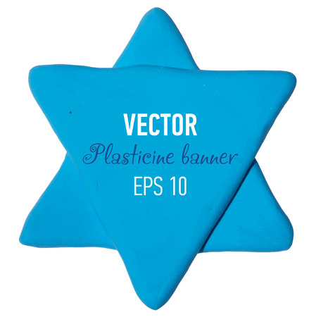 Vector illustration of plasticine banner.のイラスト素材
