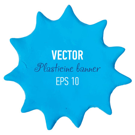 Vector illustration of plasticine banner.のイラスト素材