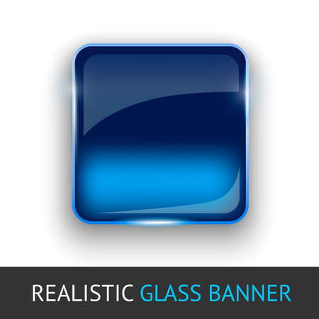 Glass banner for your design. Vector illustration.のイラスト素材