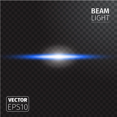 Vector illustration of realistic beam light on transparent background.のイラスト素材