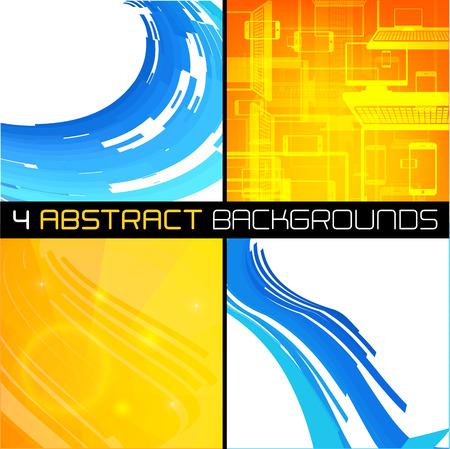 Set of polygonal abstract backgrounds for business presentations. Vector illustration.のイラスト素材