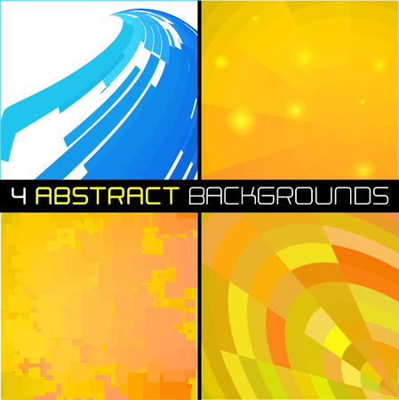 Set of polygonal abstract backgrounds for business presentations. Vector illustration.のイラスト素材
