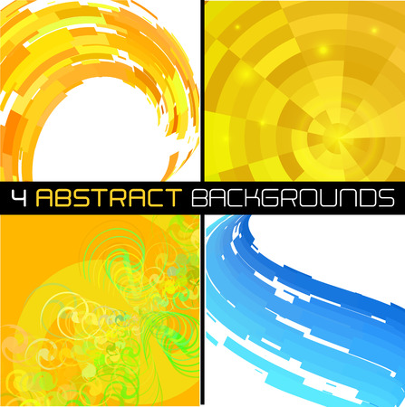 Set of polygonal abstract backgrounds for business presentations. Vector illustration.のイラスト素材