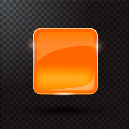 Colored glass button for web interface. Web element. Web site. Vector illustration.のイラスト素材