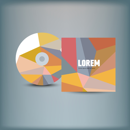 Template for advertising and corporate identity. CD cover design. Blank mockup for design. Vector white objectのイラスト素材