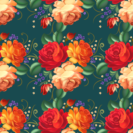 Seamless pattern in russian traditional style. vector illustration.のイラスト素材