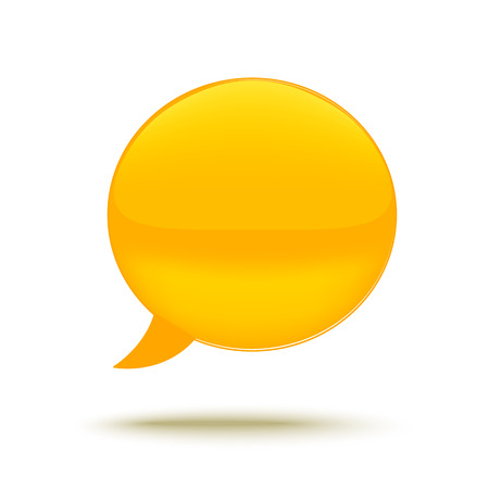 Realistic Glass Speech Bubble for web design. Vector illustrationのイラスト素材