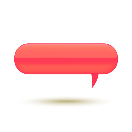 Realistic Glass Speech Bubble for web design. Vector illustrationのイラスト素材