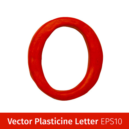 Set of plasticine letters of english alphabet. Vector illustrationのイラスト素材