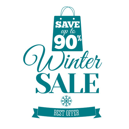 Winter sale label. Badge.のイラスト素材