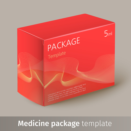 Medicine package template. Designed text. Vector illustrationのイラスト素材