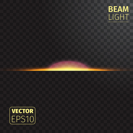Vector illustration of realistic beam lights on transparent background.のイラスト素材