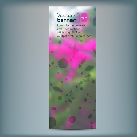 Romantic banner with nature flower background. Vector illustrationのイラスト素材
