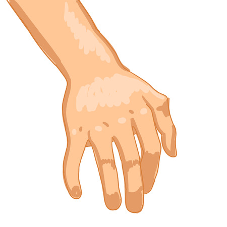 Vector illustration of Man hand on white background.のイラスト素材